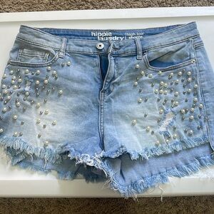 hippie laundry pearl, and bedazzled jean shorts